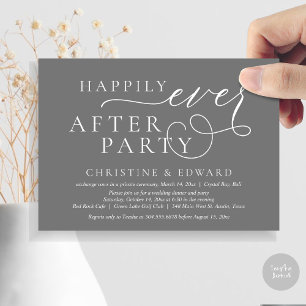 Wedding Elopement Dinner, Happily Ever After Party Invitation