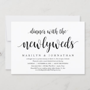 Wedding Elopement, Dinner With The Newlyweds Invit Invitation