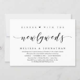 Wedding Elopement, Dinner With the Newlyweds Invitation