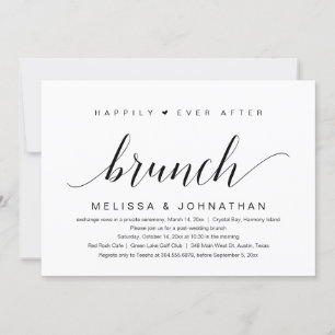 Wedding Elopement, Happily Ever After Brunch Invit Invitation