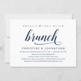 Wedding Elopement, Happily Ever After Brunch Invit Invitation
