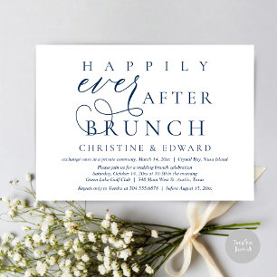 Wedding Elopement, Happily Ever After Brunch Invitation