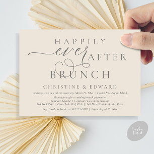 Wedding Elopement, Happily Ever After Brunch Invitation