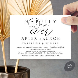 Wedding Elopement, Happily Ever After Brunch Invitation