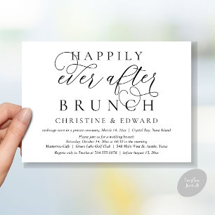 Wedding Elopement, Happily Ever After Brunch Invitation