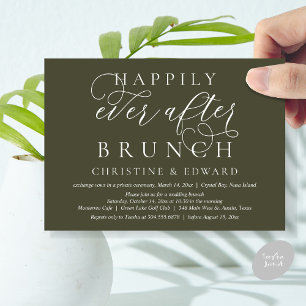 Wedding Elopement, Happily Ever After Brunch Invitation
