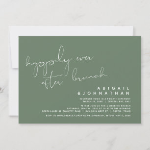 Wedding Elopement, Happily Ever After Brunch Invitation