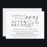 Wedding Elopement, Happily Ever After Brunch Invitation<br><div class="desc">Modern romantic minimalist Simple Calligraphy Script,  Wedding Elopement Brunch invitation card (Happily Ever After Brunch). It is perfect for your wedding elopement announcement and party celebration,  after your best day. Add your details in matching black font / lettering.

#TeeshaDerrick</div>