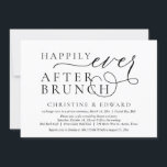 Wedding Elopement, Happily Ever After Brunch Invitation<br><div class="desc">Modern romantic minimalist Simple Calligraphy Script,  Wedding Elopement Brunch invitation card (Happily Ever After Brunch). It is perfect for your wedding elopement announcement and party celebration,  after your best day. Add your details in matching black font / lettering.

#TeeshaDerrick</div>