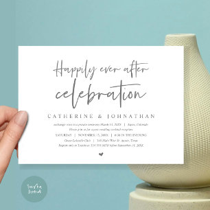 Wedding Elopement, Happily Ever after celebration Invitation