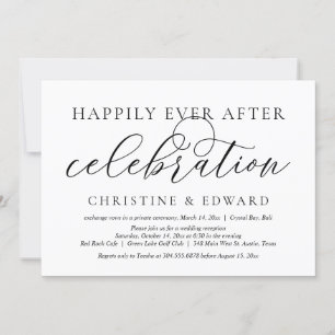 Wedding Elopement, Happily Ever After Celebration Invitation