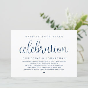 Wedding Elopement, Happily Ever After Celebration Invitation