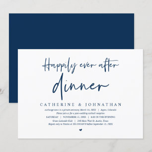 Wedding Elopement, Happily Ever after Dinner Invit Invitation