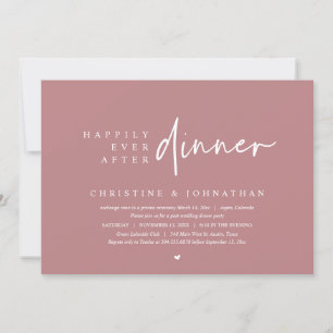 Wedding Elopement, Happily Ever After Dinner Party Invitation