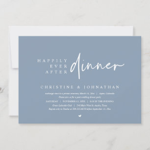 Wedding Elopement, Happily Ever After Dinner Party Invitation