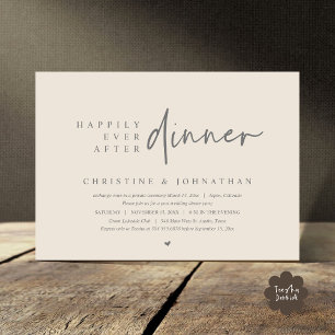 Wedding Elopement, Happily Ever After Dinner Party Invitation