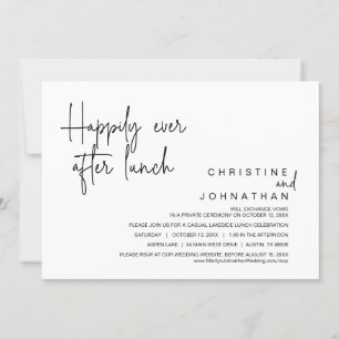 Wedding Elopement, Happily Ever After Lunch Invita Invitation