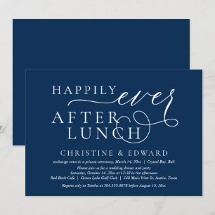 Wedding Elopement, Happily Ever After Lunch Invitation