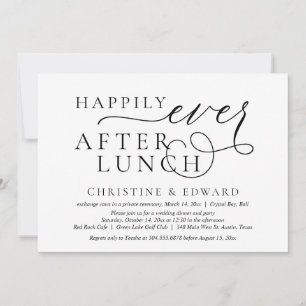 Wedding Elopement, Happily Ever After Lunch Invitation