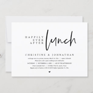 Wedding Elopement, Happily Ever After Lunch Party Invitation