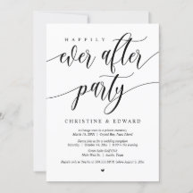 Wedding Elopement, Happily Ever After Party Invita