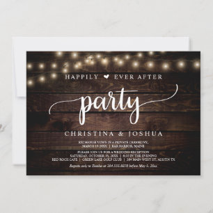 Wedding Elopement, Happily Ever After Party Invita Invitation