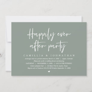 Wedding Elopement, Happily Ever After Party Invita Invitation