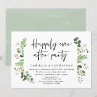 Wedding Elopement, Happily Ever after Party Invita