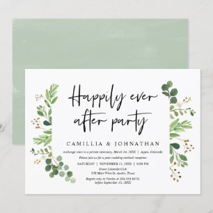 Wedding Elopement, Happily Ever after Party Invita Invitation