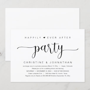 Wedding Elopement, Happily Ever After Party Invita Invitation