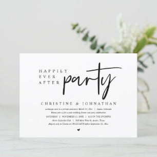 Wedding Elopement, Happily Ever After Party Invita Invitation