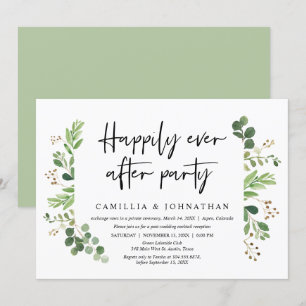 Wedding Elopement, Happily Ever after Party Invitation
