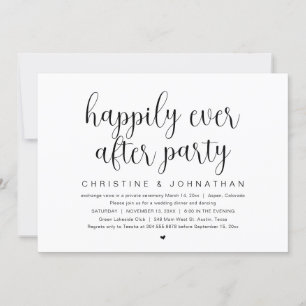 Wedding Elopement, Happily Ever After Party Invitation