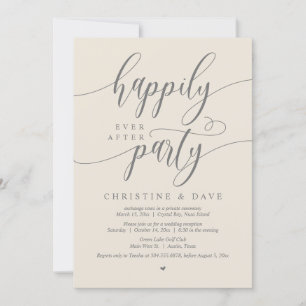 Wedding Elopement, Happily Ever After Party Invitation