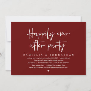 Wedding Elopement, Happily Ever after Party Invitation