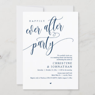 Wedding Elopement, Happily Ever After Party  Invitation