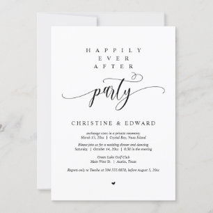 Wedding Elopement, Happily Ever After Party Invitation