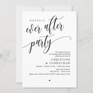 Wedding Elopement, Happily Ever After Party  Invitation
