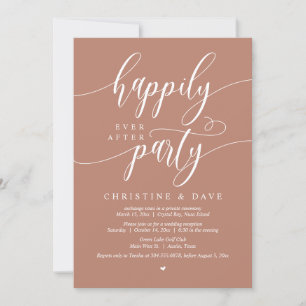 Wedding Elopement, Happily Ever After Party Invitation