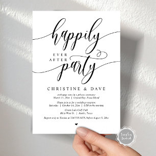 Wedding Elopement, Happily Ever After Party Invitation