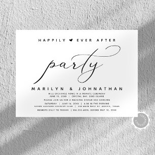 Wedding Elopement Happily Ever After Party Invitation