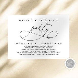 Wedding Elopement Happily Ever After Party Invitation
