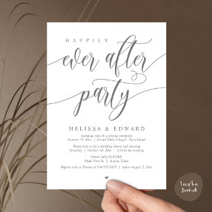 Wedding Elopement, Happily Ever After Party  Invitation