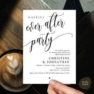 Wedding Elopement, Happily Ever After Party  Invitation