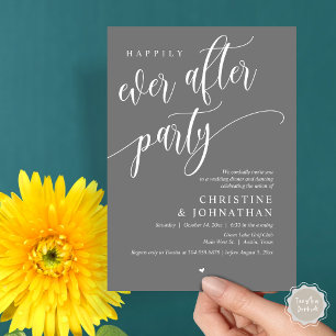 Wedding Elopement, Happily Ever After Party  Invitation