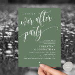 Wedding Elopement, Happily Ever After Party  Invitation<br><div class="desc">Elegantly announce your happily ever after with our modern forest sage green themed wedding elopement celebration invitation card, "Happily Ever After Party". Tailored for couples continuing their love story, this invitation strikes a perfect balance of sophistication and charm, setting the scene for an unforgettable event. Featuring a modern contemporary script...</div>