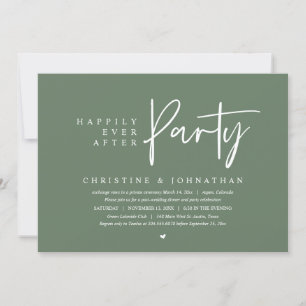 Wedding Elopement, Happily Ever After Party Invitation