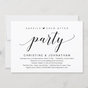 Wedding Elopement, Happily Ever After Party Invitation