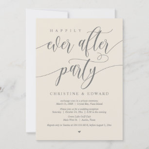 Wedding Elopement, Happily Ever After Party Invitation