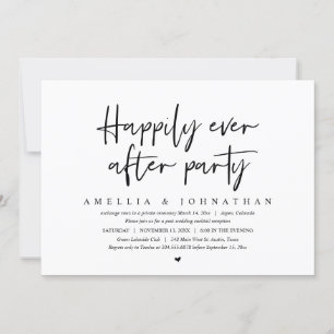 Wedding Elopement, Happily Ever After Party Invitation